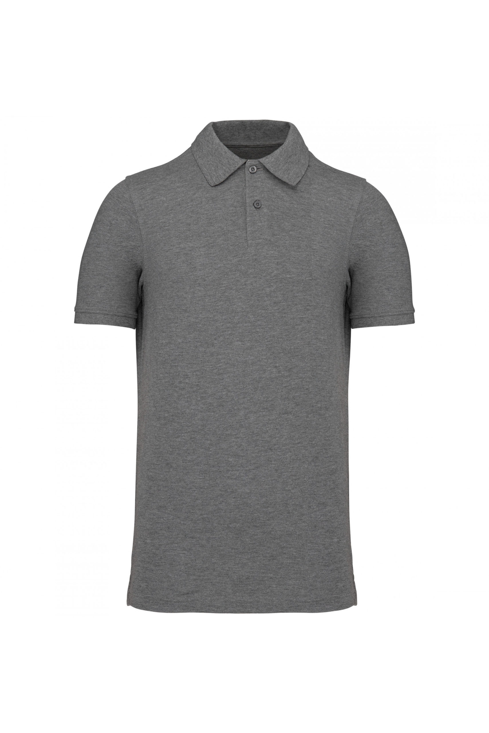 polo piqué homme manche courte gris chiné