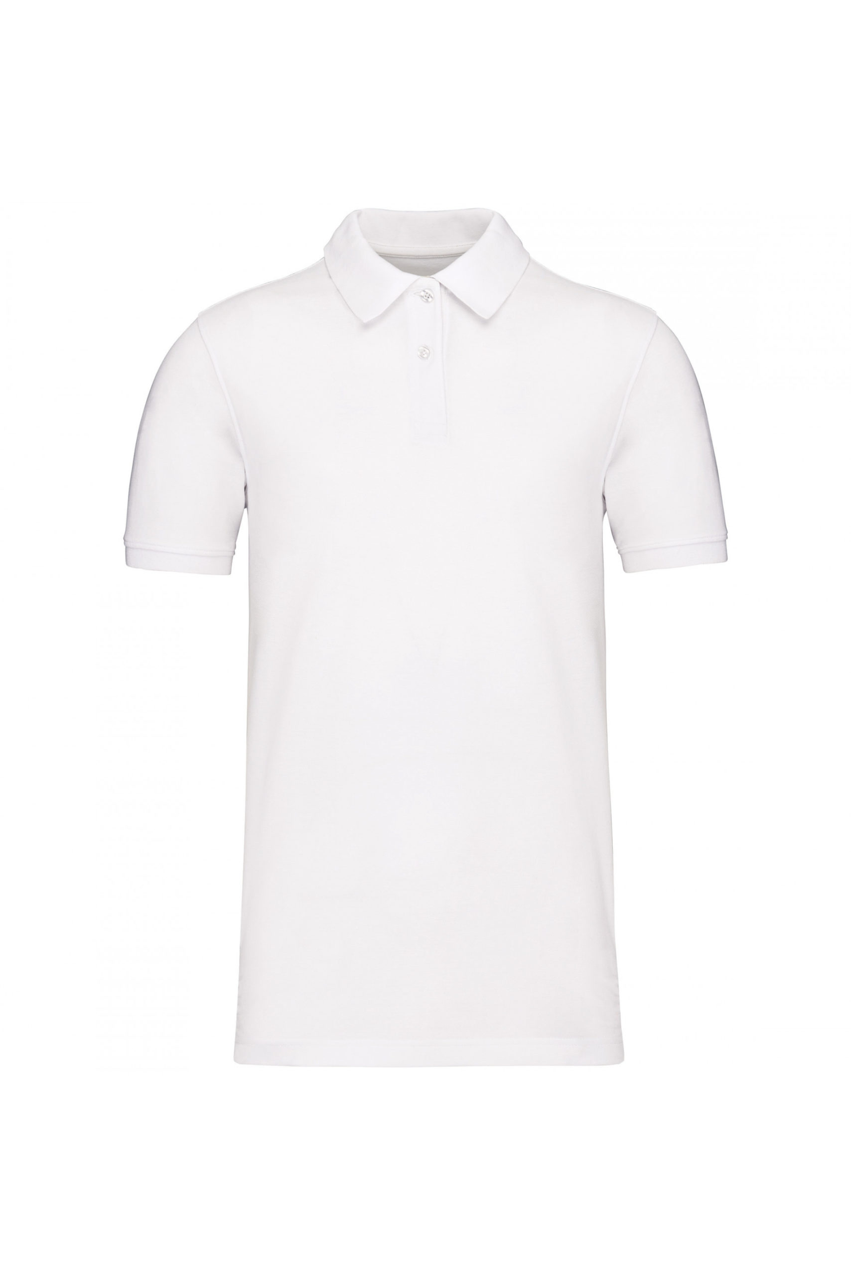 polo piqué homme manche courte blanc
