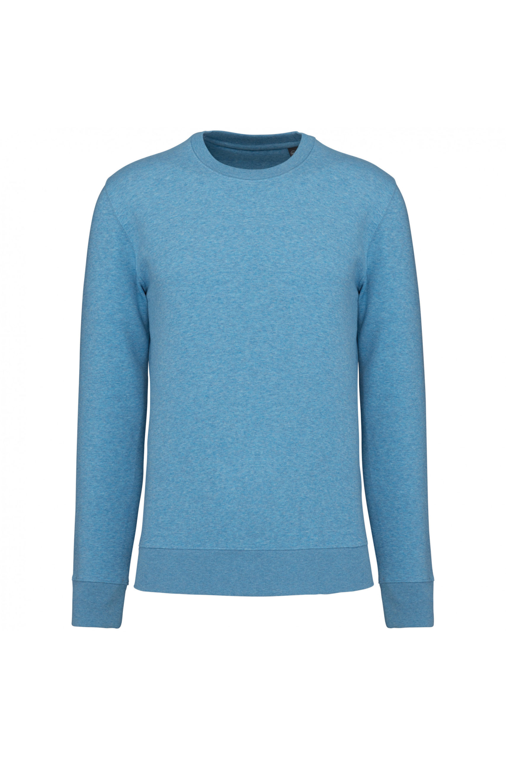 sweat col rond éco responsable bleu ciel