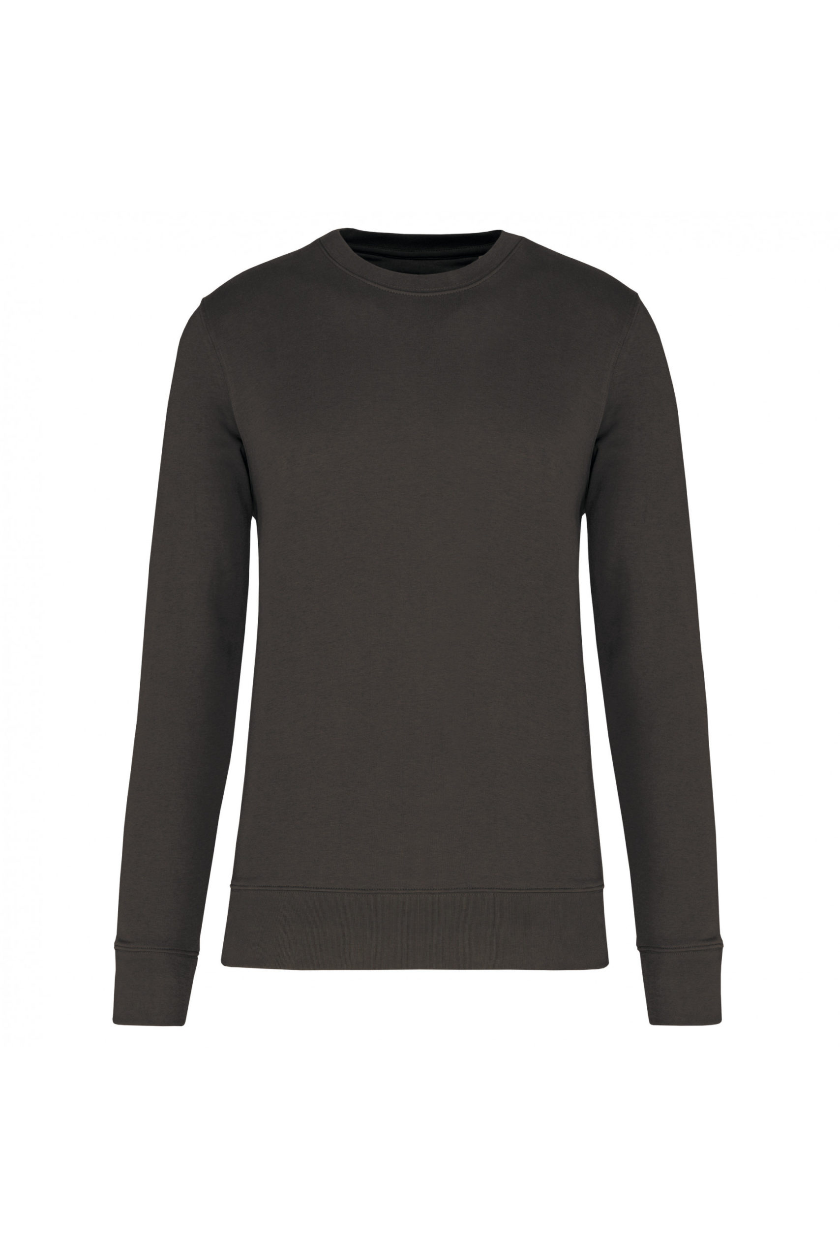 sweat col rond éco responsable enfant gris foncé