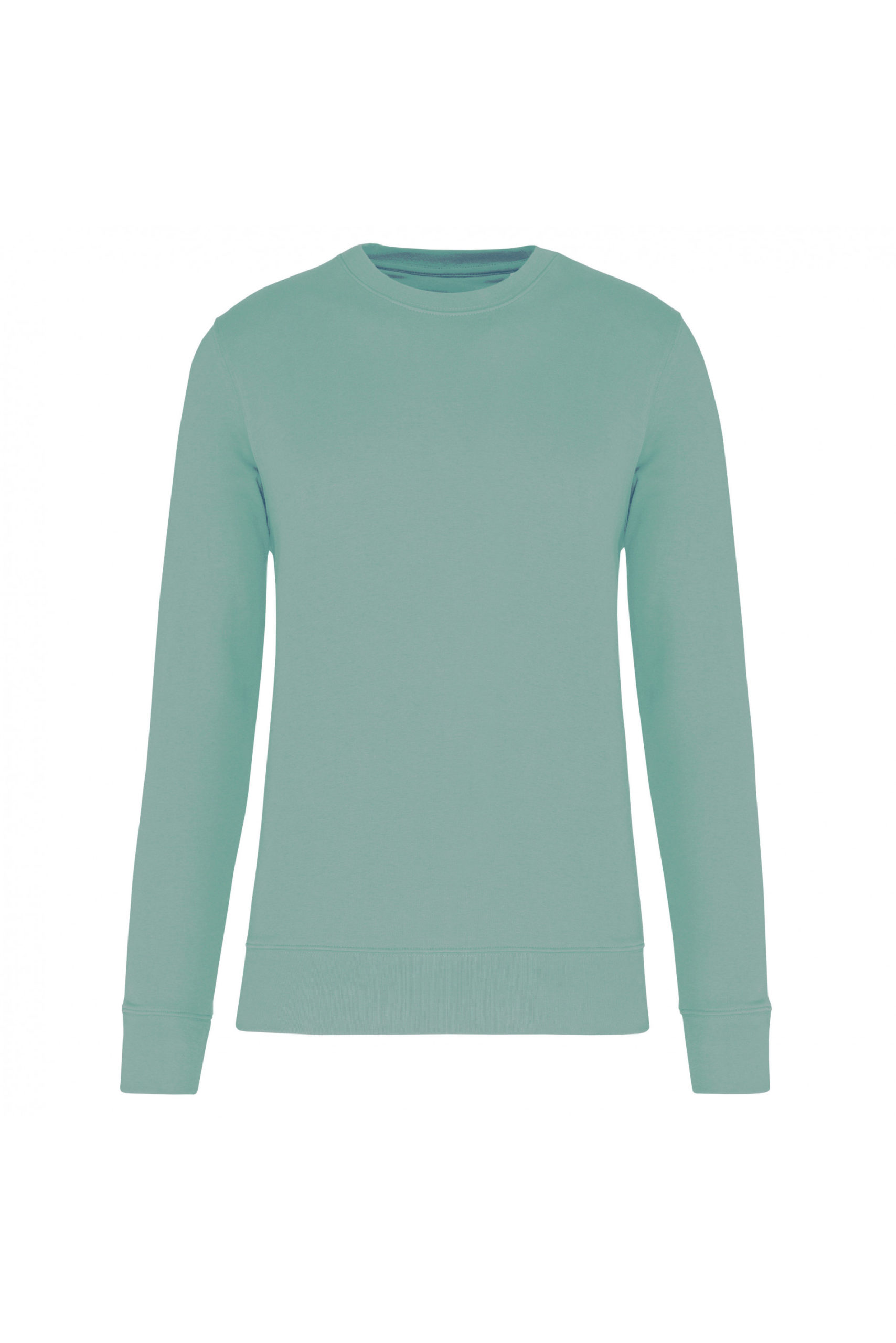 sweat col rond éco responsable enfant vert clair