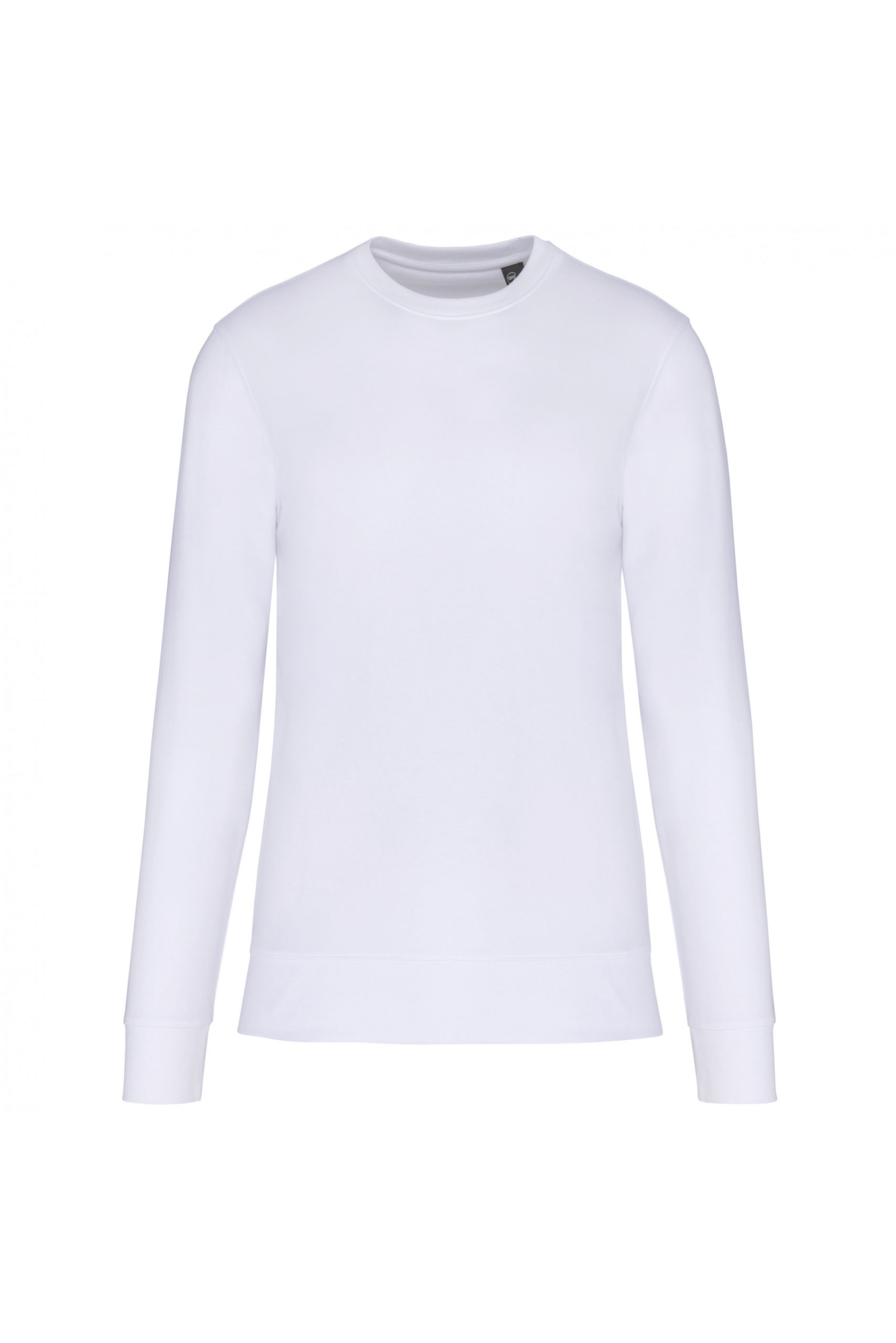 sweat col rond éco responsable enfant blanc