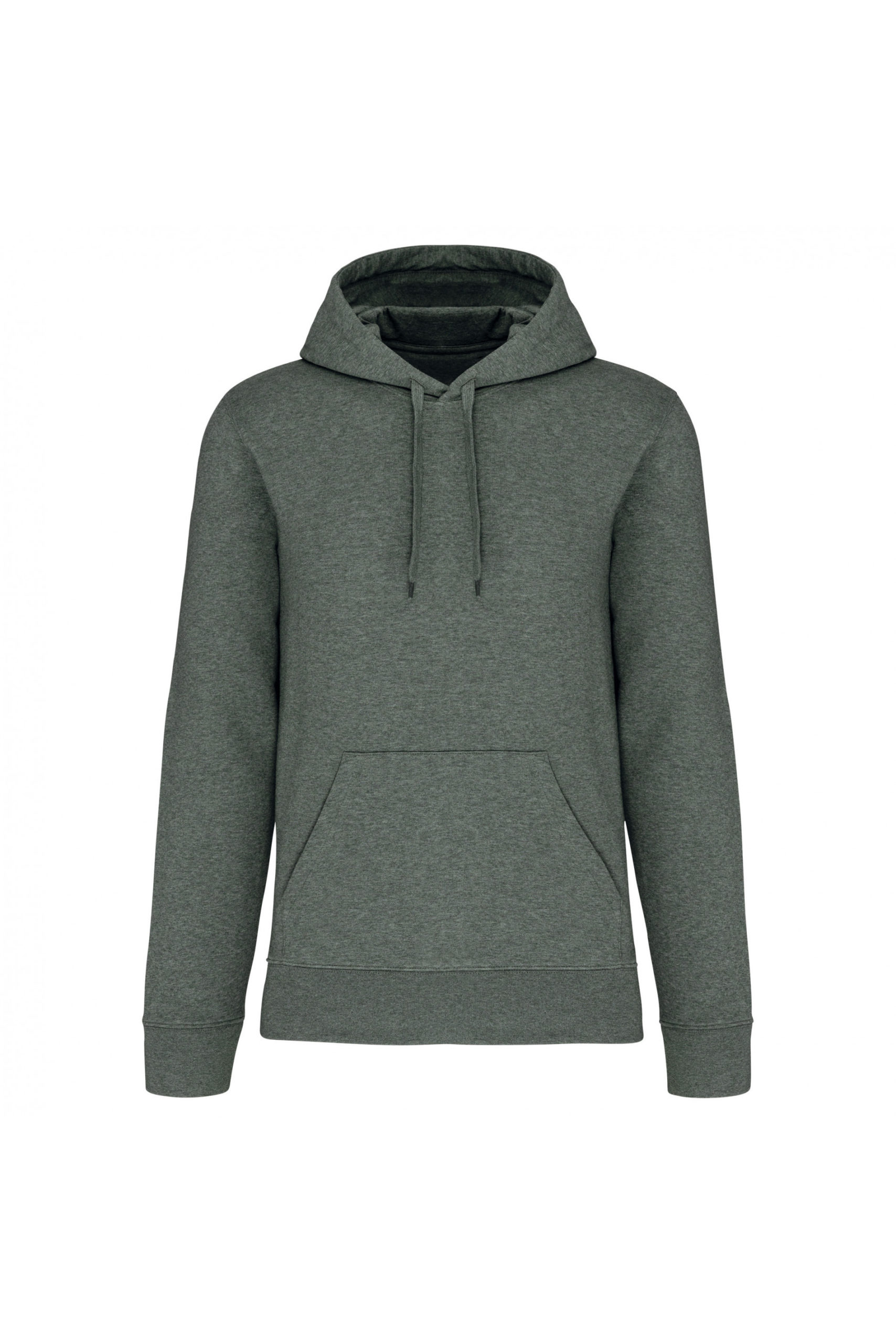 sweat capuche éco responsable homme vert chiné