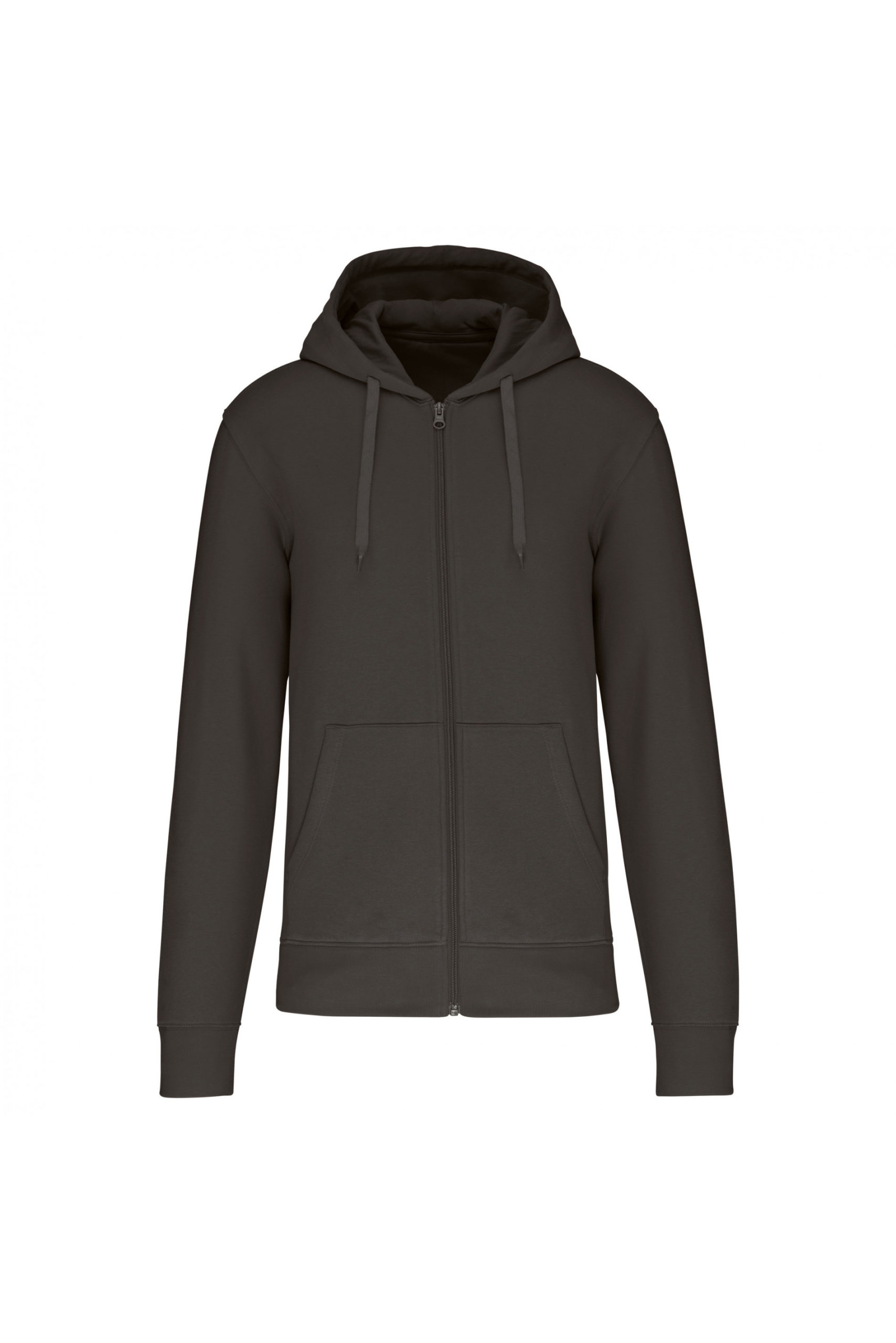 sweat éco responsable zippé homme gris foncé