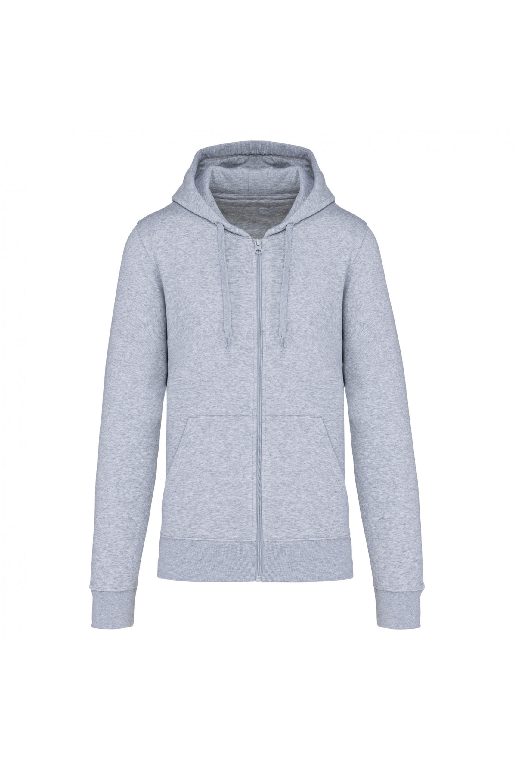 sweat éco responsable zippé homme gris chiné