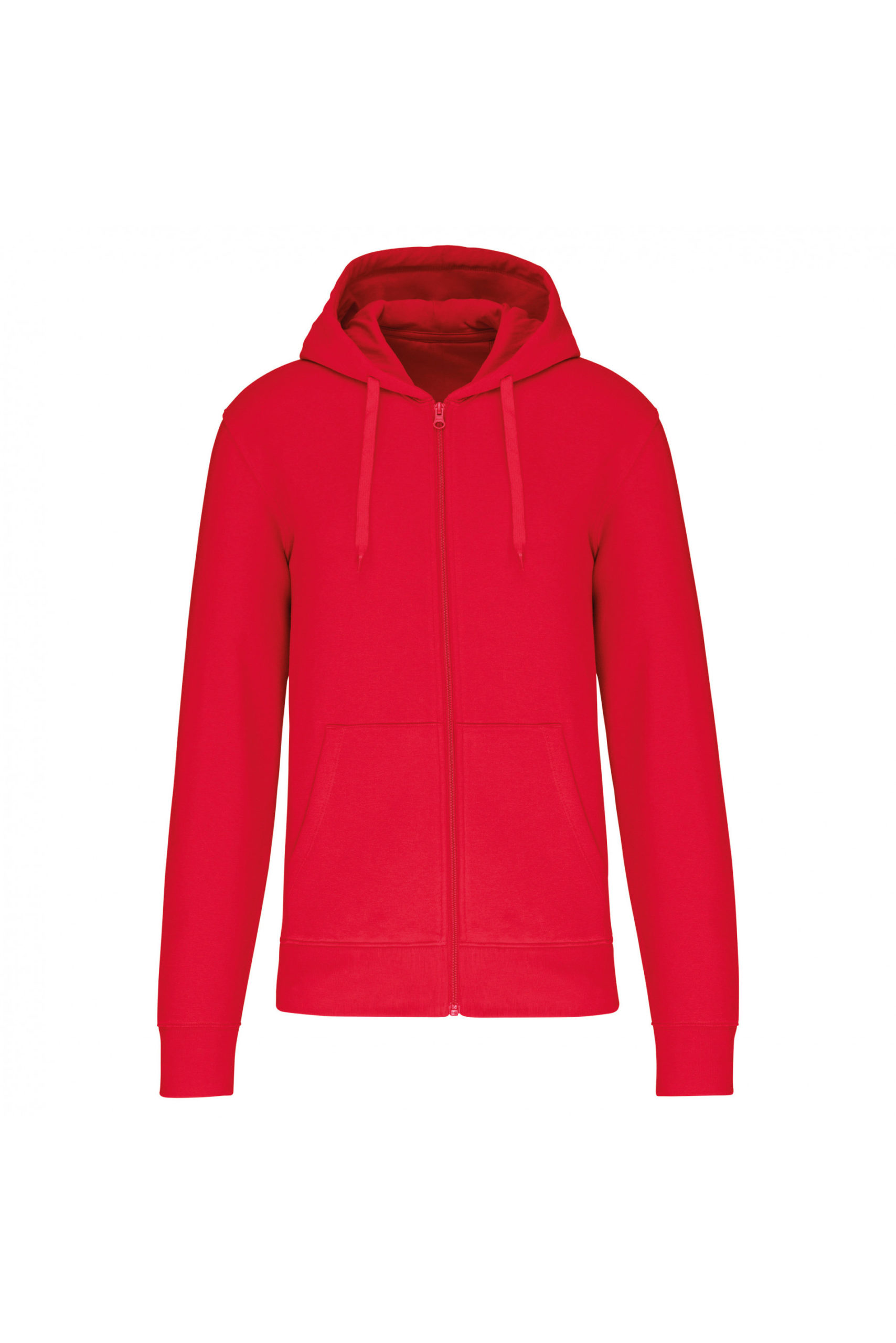 sweat éco responsable zippé homme rouge