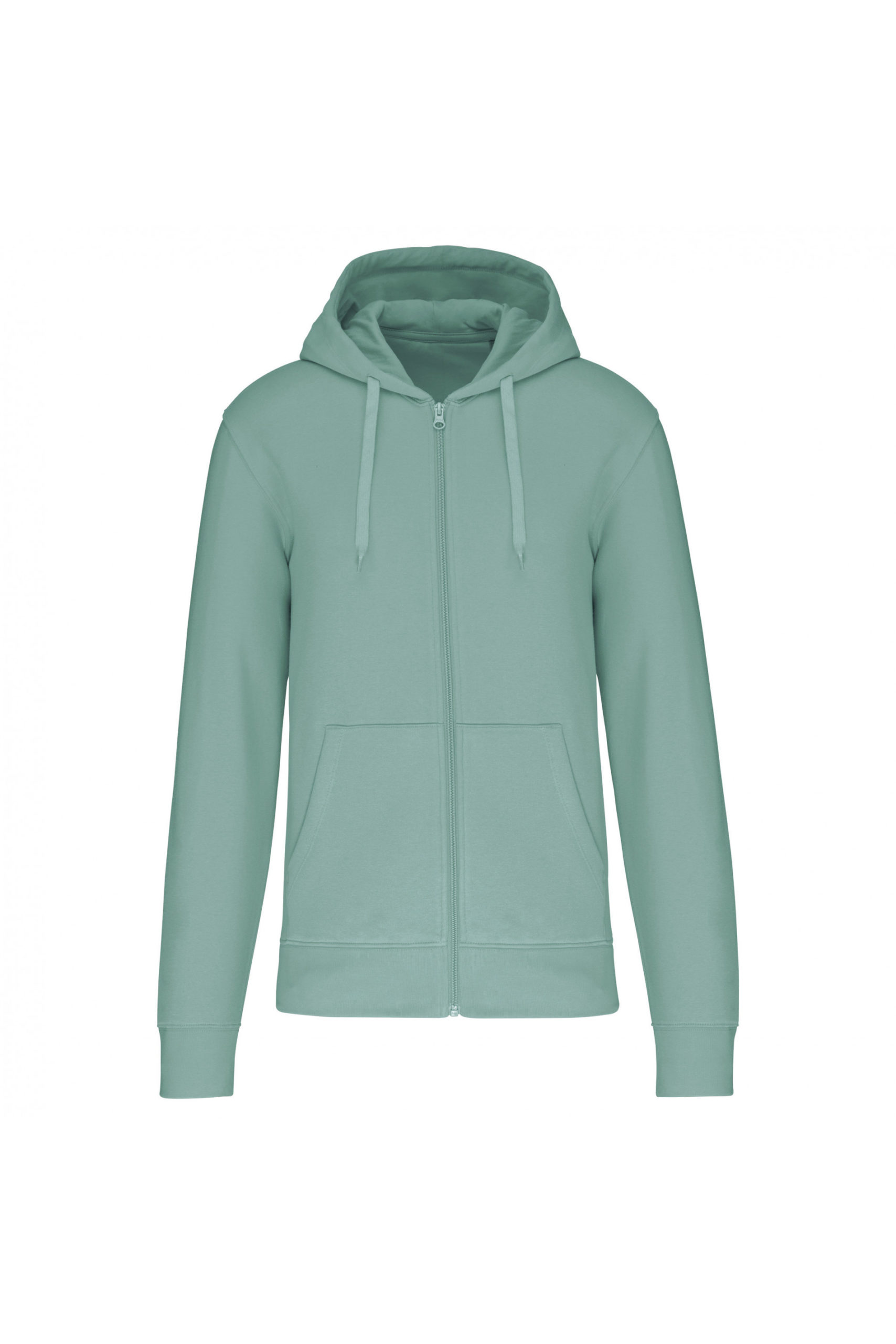 sweat éco responsable zippé homme vert clair