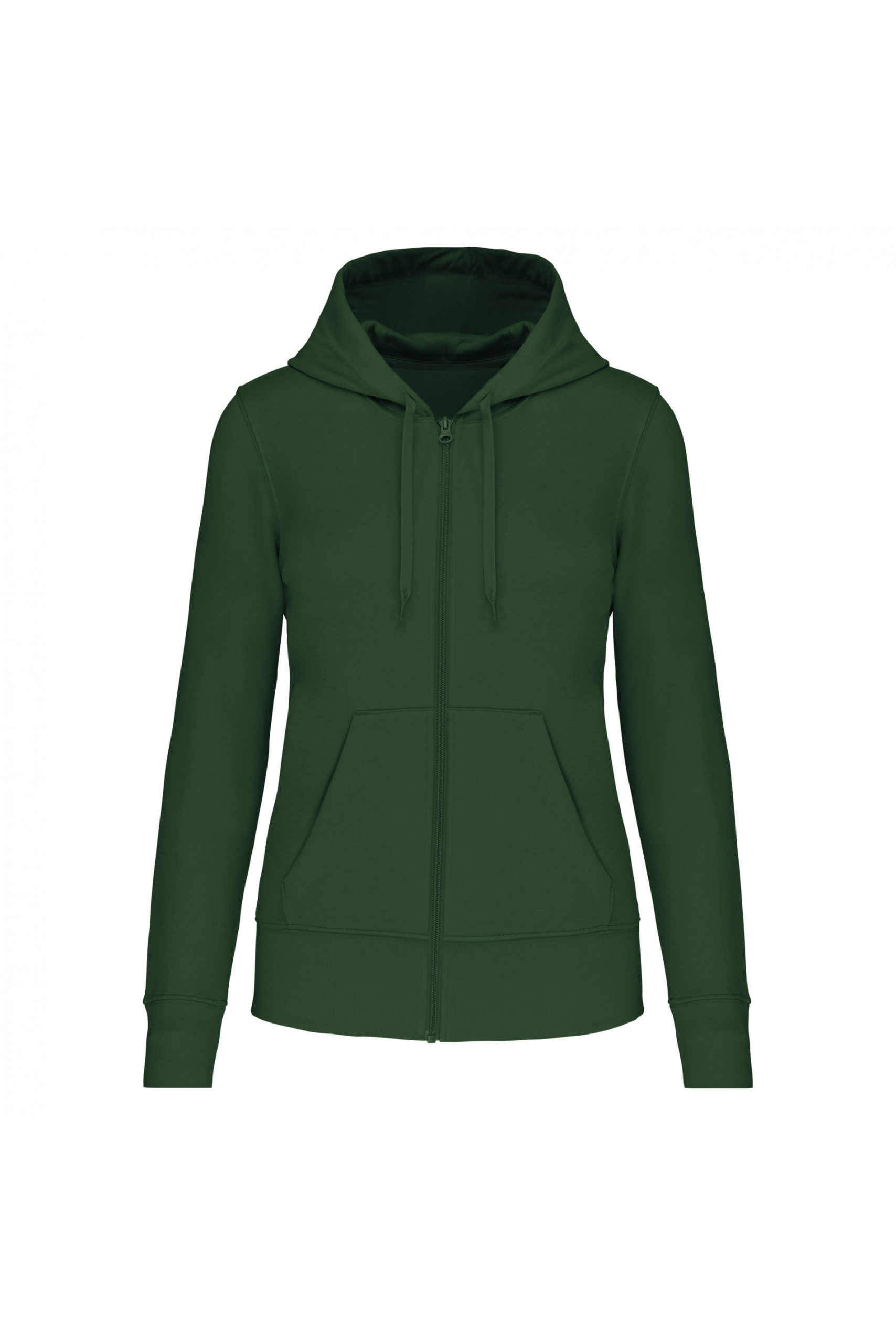sweat éco responsable zippé femme vert forêt