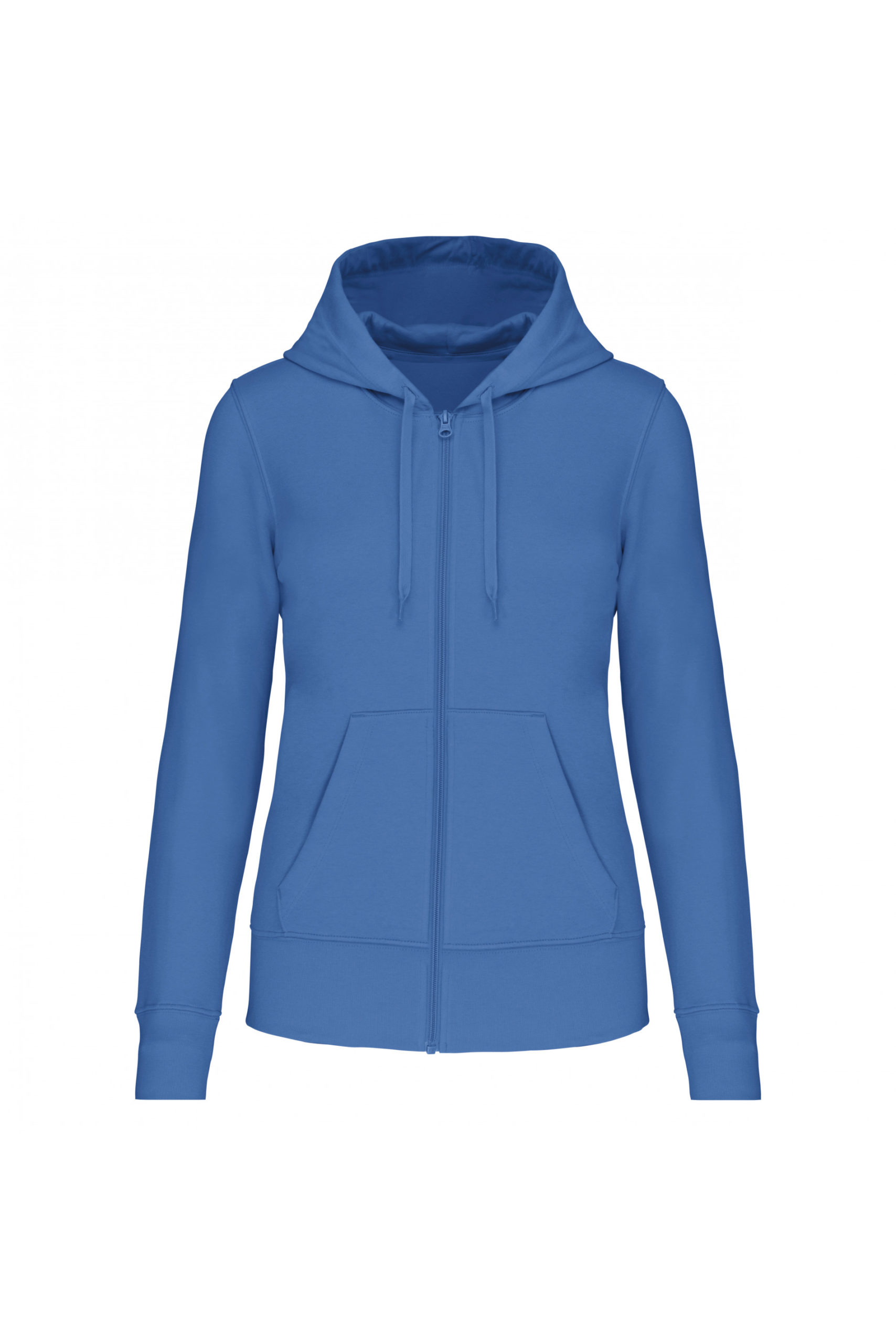 sweat éco responsable zippé femme bleu roi