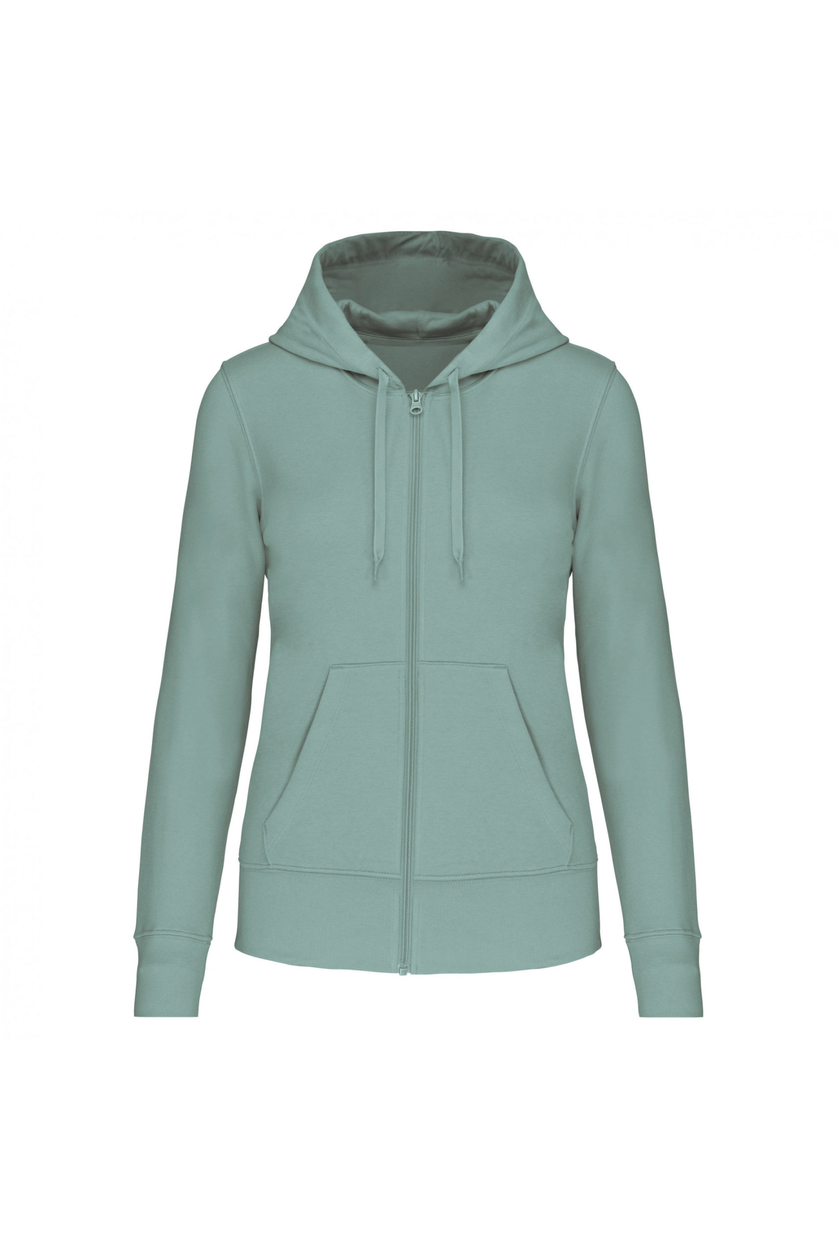 sweat éco responsable zippé femme vert clair