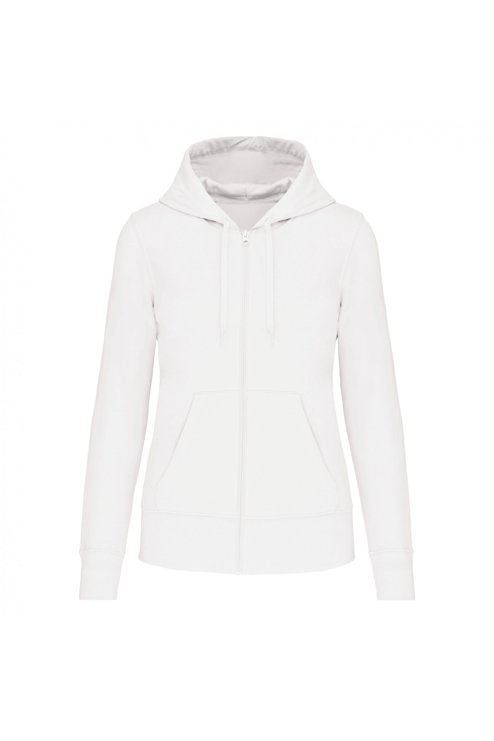 sweat éco responsable zippé femme blanc