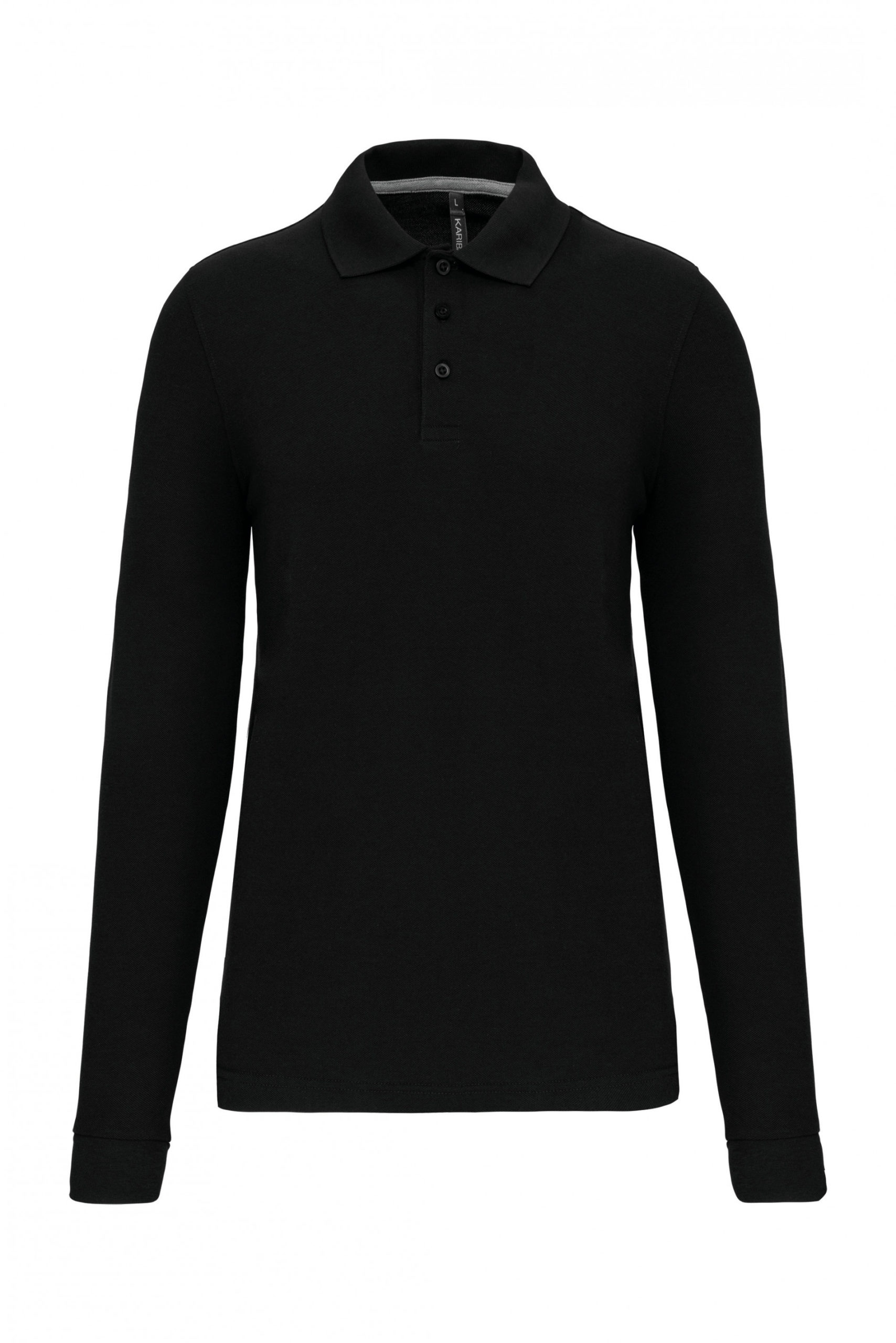polo noir femme manche longue personnalisable