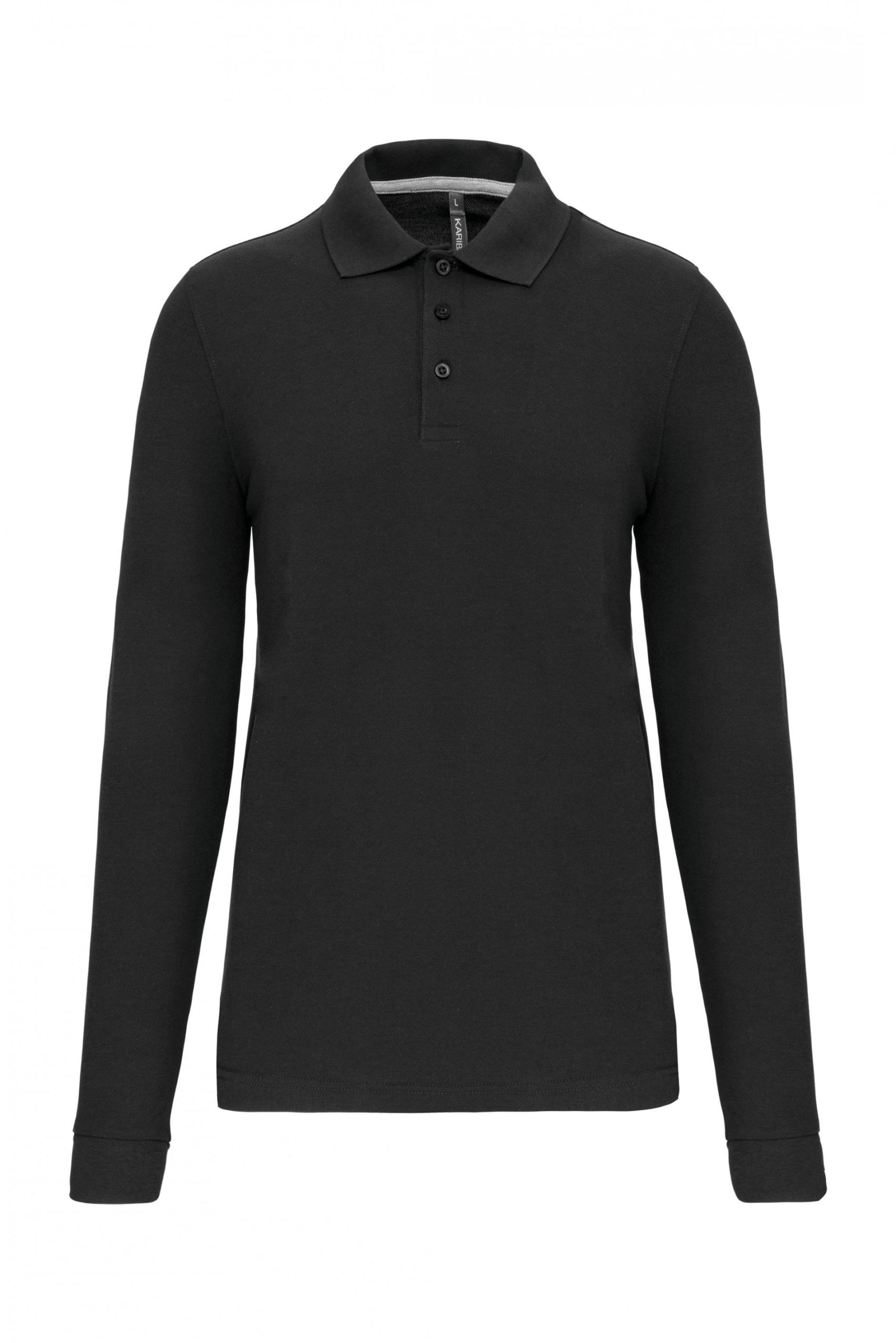 polo femme manche longue gris sombre