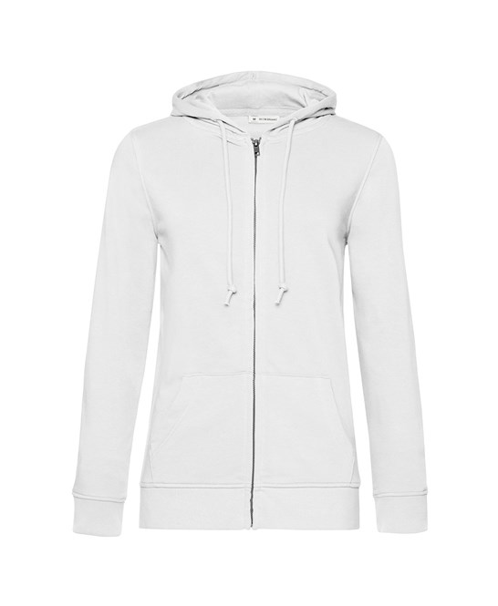 Hoodie zippé femme blanc