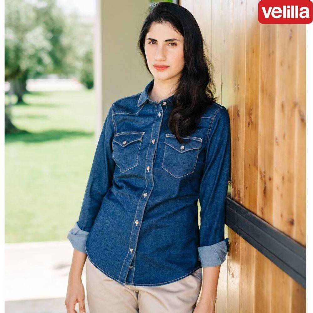 CHEMISE STRETCH EN DENIM FEMME
