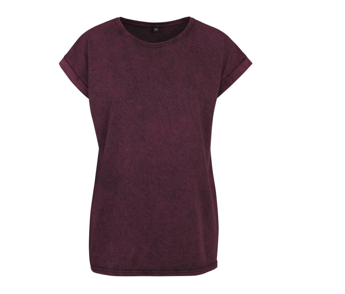 T-SHIRT LADIES ACID WASHED EXTENDED SHOULDER – Image 2