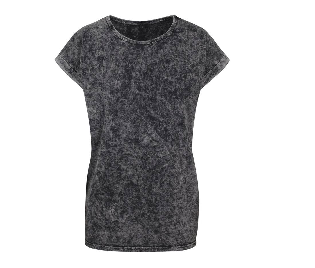 T-SHIRT LADIES ACID WASHED EXTENDED SHOULDER – Image 3