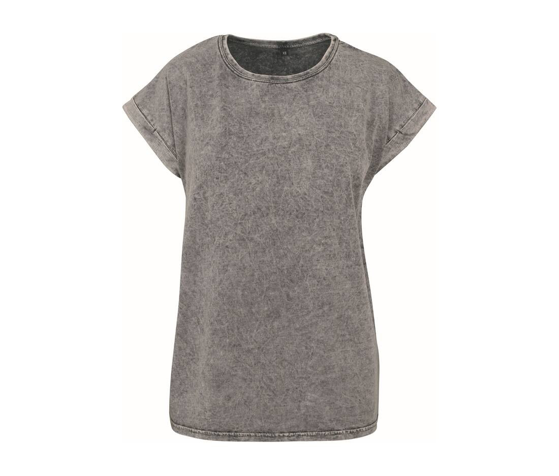 T-SHIRT LADIES ACID WASHED EXTENDED SHOULDER – Image 4